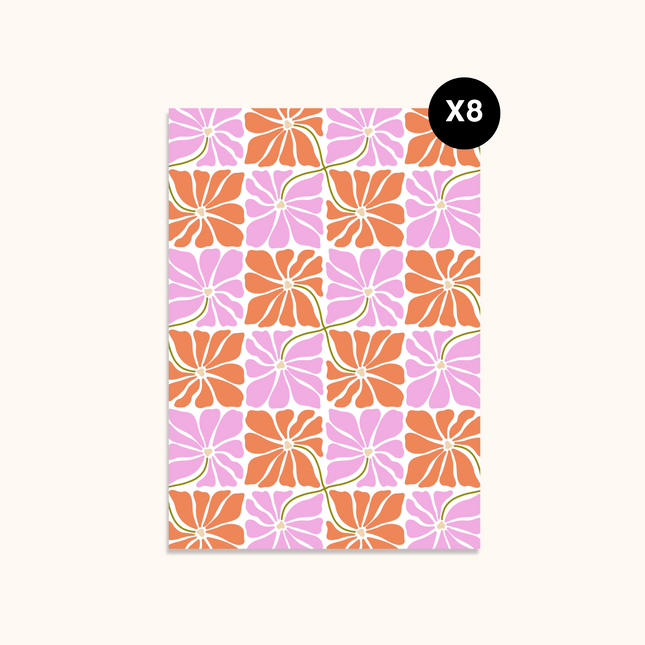 Retro Flower Pattern Mini Card Boxed Set