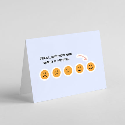 Smiley Face Parenting Card - Father's Day Card
