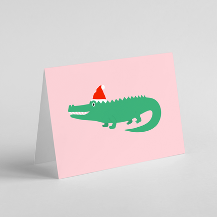 Crocodile Christmas Card
