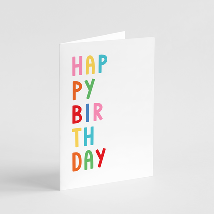Colourful Happy Birthday Card