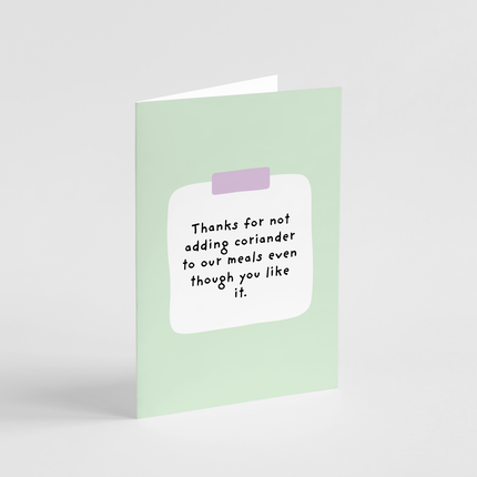 Coriander Anniversary Card