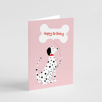 Dalmatian Happy Birthday Card