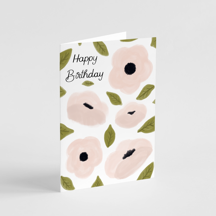 Floral Happy Birthday Card