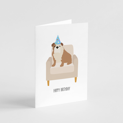 Bulldog Birthday Card