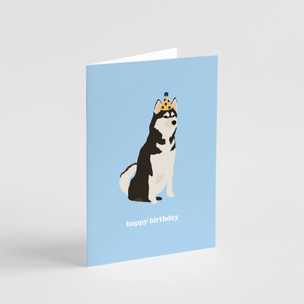 Husky Birthday Card