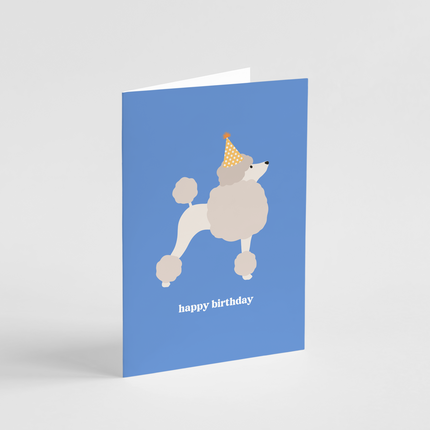 Poodle Birthday Card