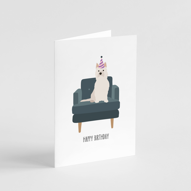 Highland Terrier Birthday Card
