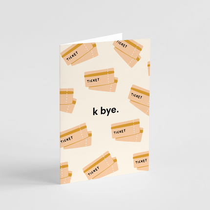 K Bye Card