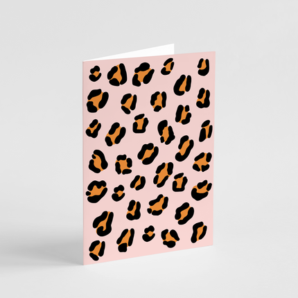 Pink Leopard Spots Card