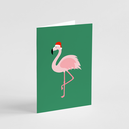 Flamingo Christmas Card