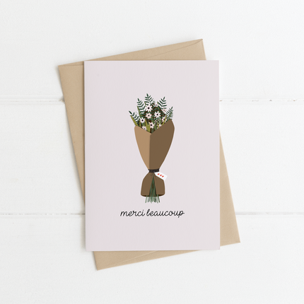 Merci Beaucoup Bouquet Card