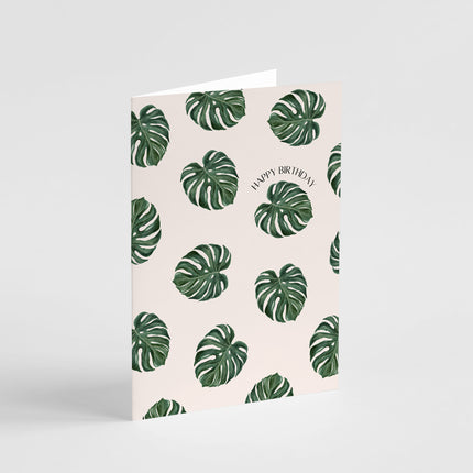 Monstera Leaf Birthday Card